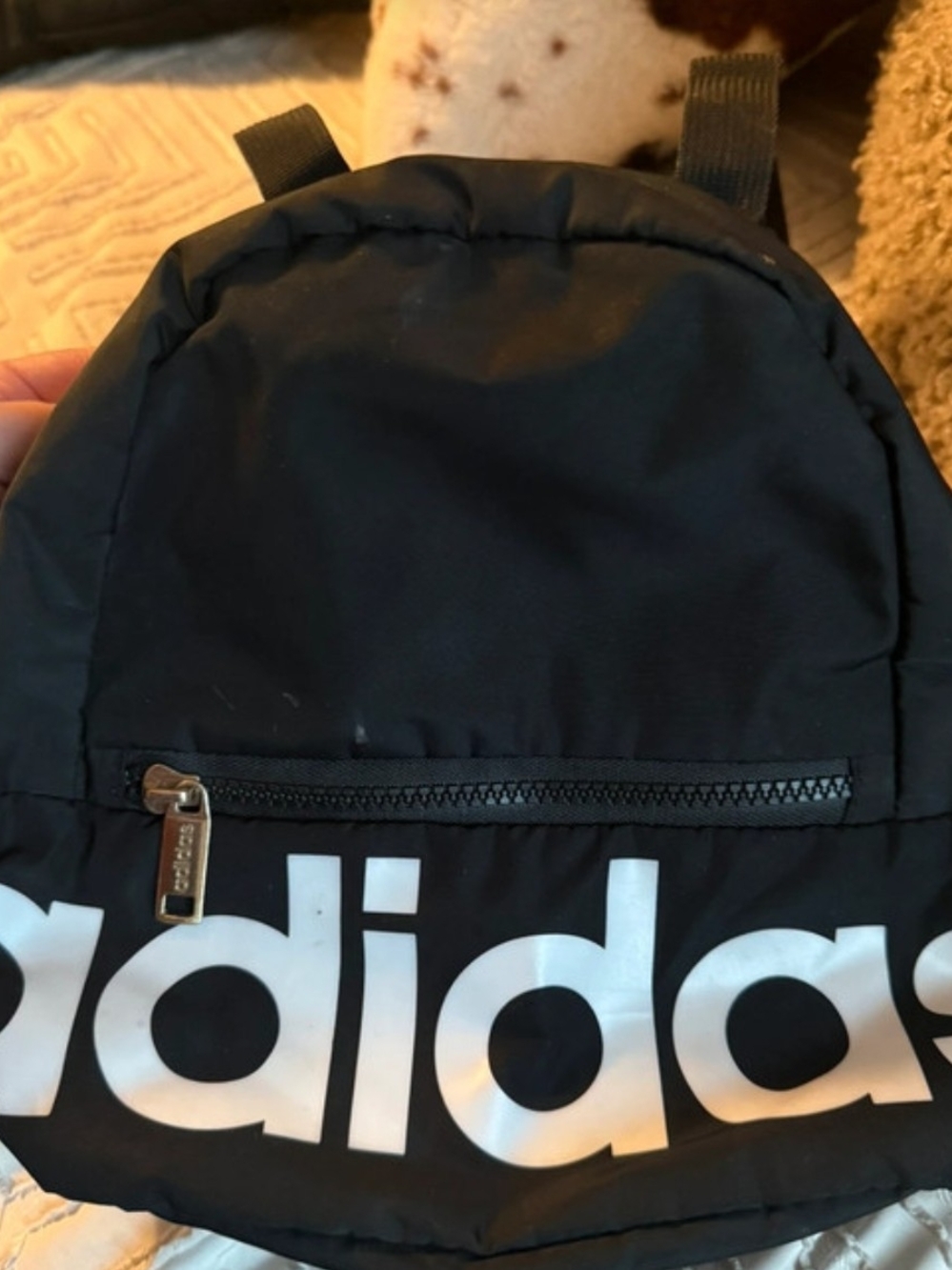 adidas Black Backpack with White Logo